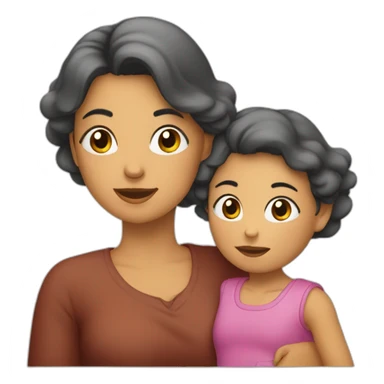 Mamá e hija abrazadas sticker