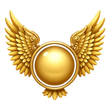 Redondo,con alas y dorado sticker