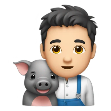 Cerdito panzon enseñando la panza sticker