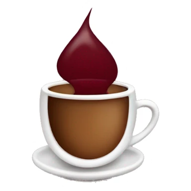  burgundy hot cup of coffee sticker