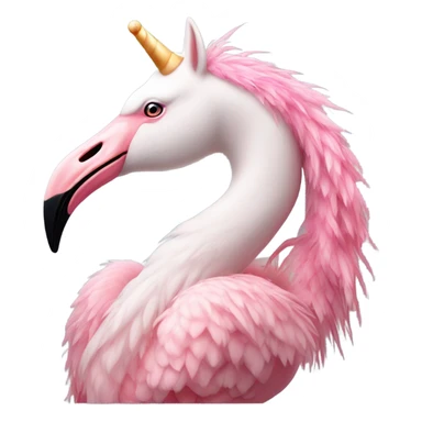 Flamingo riding a unicorn  sticker