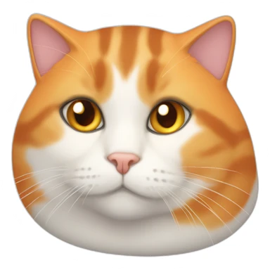orange and white chubby cat which looks like a glock sticker