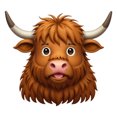 Highland cow being silly sticker
