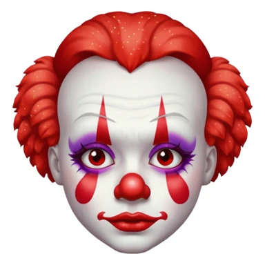 red glitter clown retarded sticker