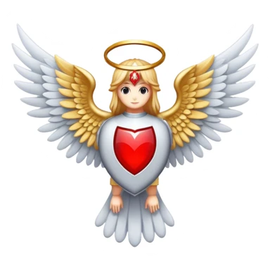 6 winged seraphim light red emblem sticker