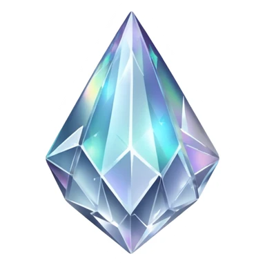 white silver iridescent nebula crystal shard sticker