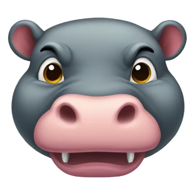 angry pygmy hippo sticker