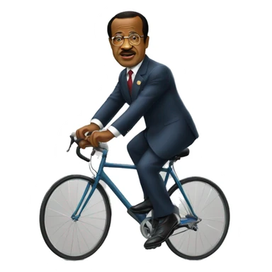 paul biya sur un velo sticker