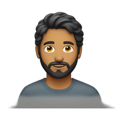 Young Indian Adult with fair complex and beard sticker