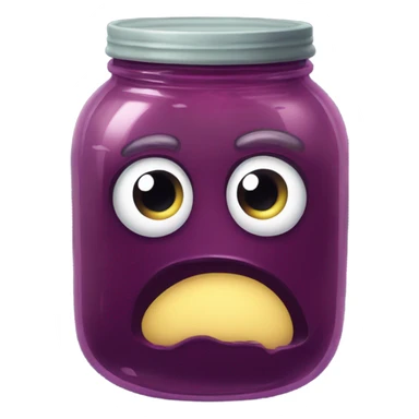 Scared jar of jelly  sticker