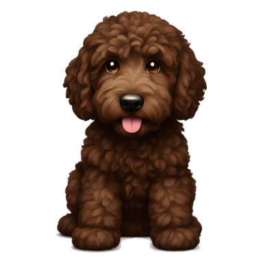 Dark brown goldendoodle  sticker