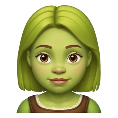 Girl with a shrek face sticker