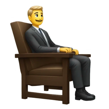 Un homme assis sur une chaise en état avachi  sticker