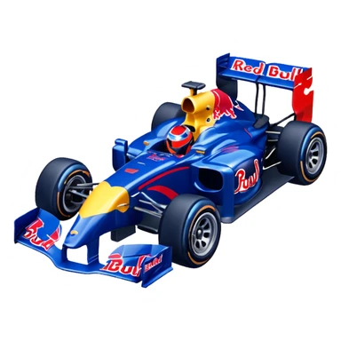 adentro de un corazon quiero un carro de Formula 1 estilo RedBull sticker