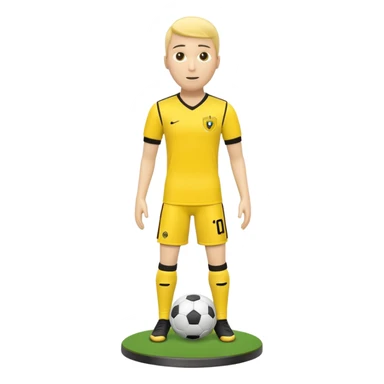 create an emoji of a yellow soccer free kick mannequin sticker