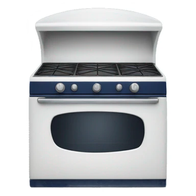 Realistic navy blue oven isolated.  sticker