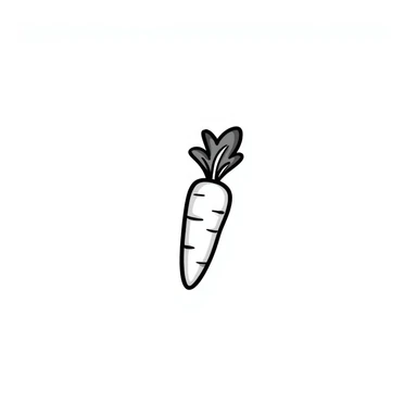 A single carrot sticker