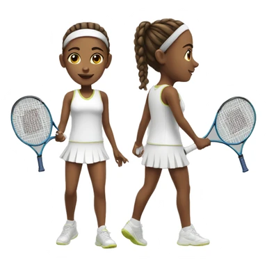 Tennis girl sticker