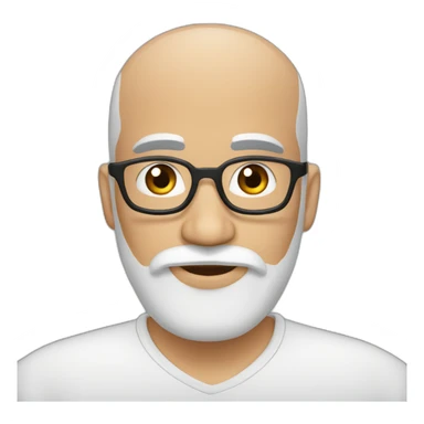 Juan Antonio Almazán bald with full white beard sticker
