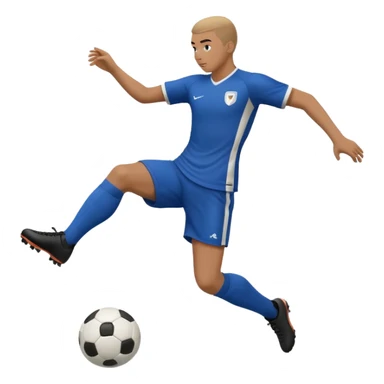 soccer player kicking a ball forward sticker