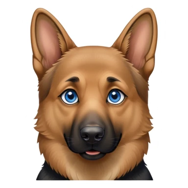 german Shepard with one blue eye and one brown eye sticker