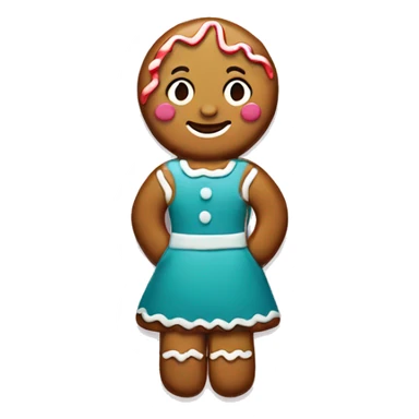 Gingerbread girl cookie sticker