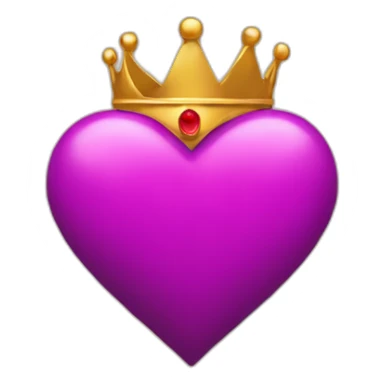 crowned heart sticker