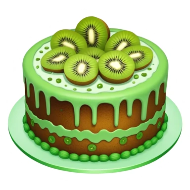 Weed cake with kiwi  sticker