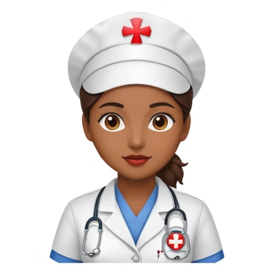 boneca morena com roupa de enfermeira sticker