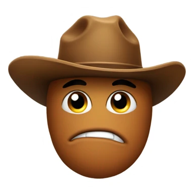 Poop with a cowboy hat sticker