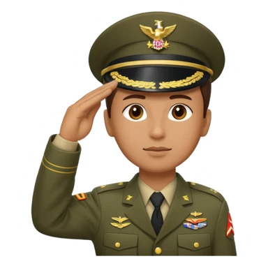 soldier saluting sticker