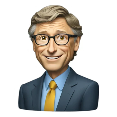 Bill Gates with money  sticker
