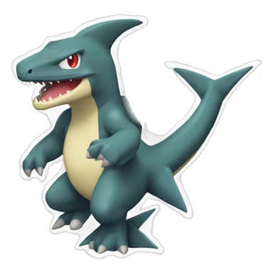 Sharpedo-Charmeleon-Gible-Larvitar-Fakémon Full Body sticker