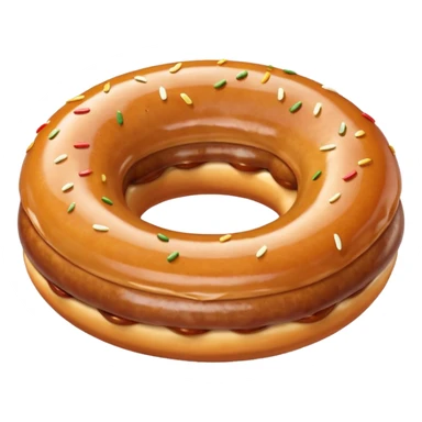 Sausage through donut sticker