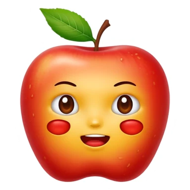 baechu kimchi, apple emoji style, closely matching reference photo sticker