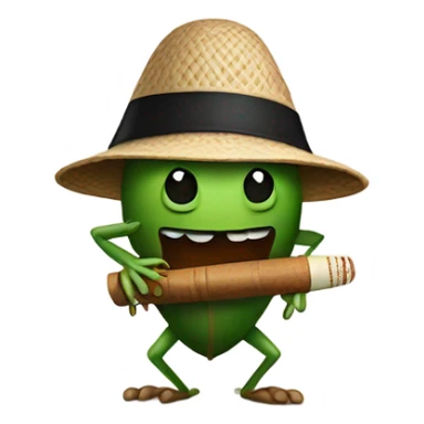 cricket wearing a yarmulke and smoking a pipe sticker