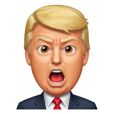 Trump yelling sticker
