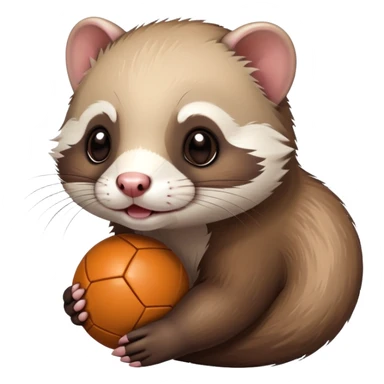Ferret with ball sticker