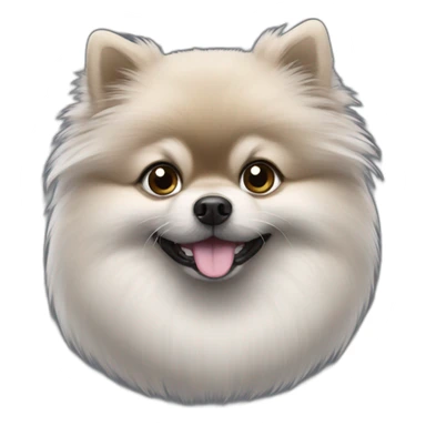 grey-dwarf-pomeranian sticker
