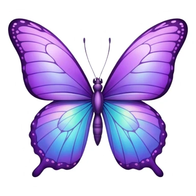Purple butterfly sticker