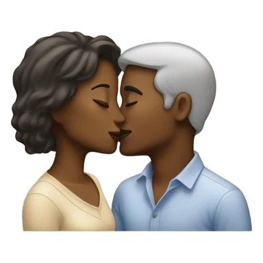2 people kissing sticker