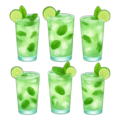 Six mojitos to drink sticker