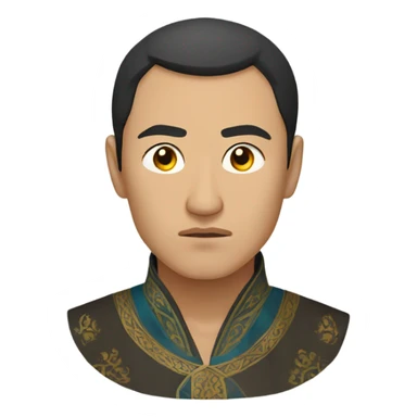 cry  Kazakh men photorealistic serious sticker