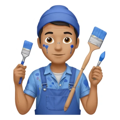 Ceramic Painter man sticker