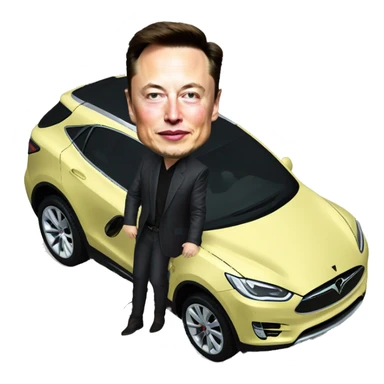 Elon musk on vaz car sticker
