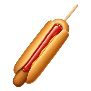 Corn dog with ketchup  sticker