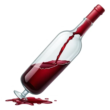 red wine broke glass bottle sticker