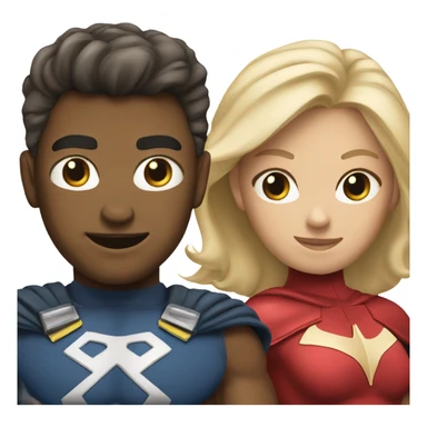 Two male and one female super hero’s sticker