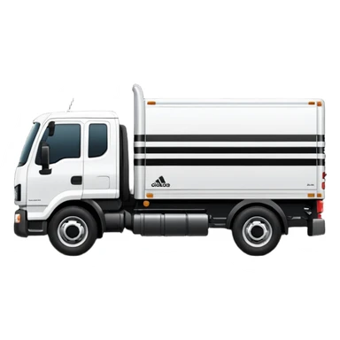 Adidas white stripes black truck sticker