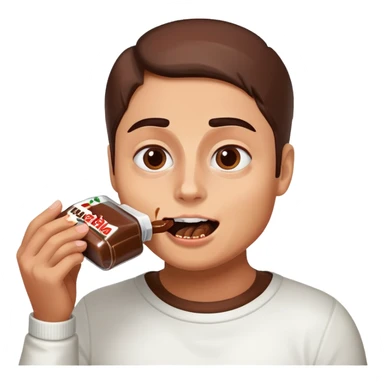 personne qui mange du nutella sticker